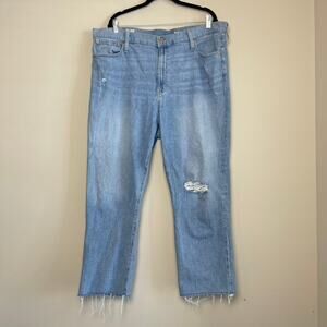 J.Crew Slim Boyfriend High Rise Jean Little Venice Wash Straight Leg Distressed